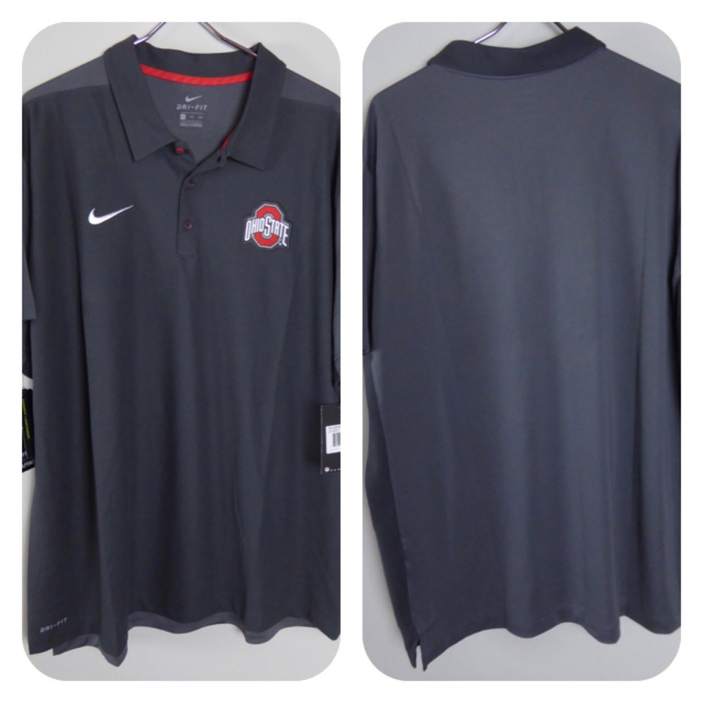 Nike Dri-Fit Ohio State Buckeyes OSU Polo Shirt